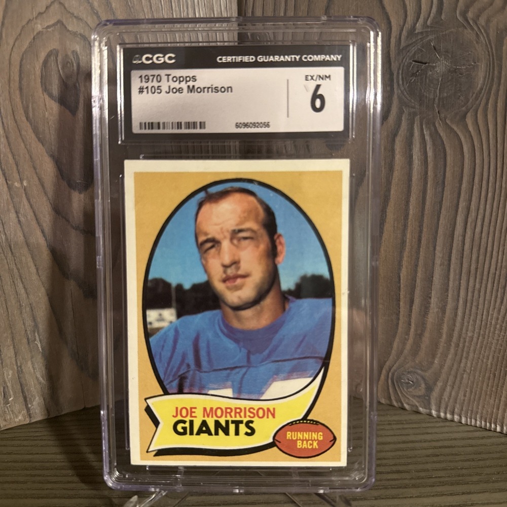 1970 Topps Football Joe Morrison #105‎ New York Giants CGC 6